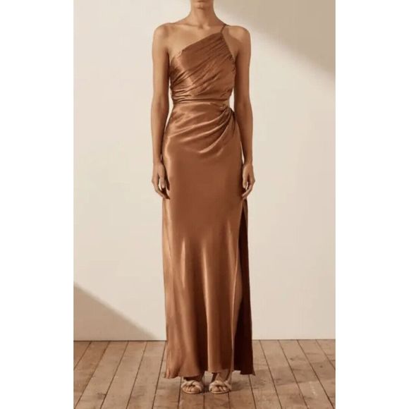 Free People Shona Joy La Lune Asymmetrical Gathered Maxi Dress Size 4 $360. B14 - Picture 5 of 8